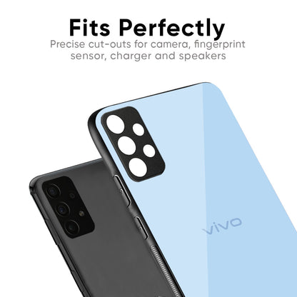 Pastel Sky Blue Glass Case for Vivo X50 Pro