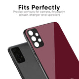 Classic Burgundy Glass Case for Redmi Note 10 Pro