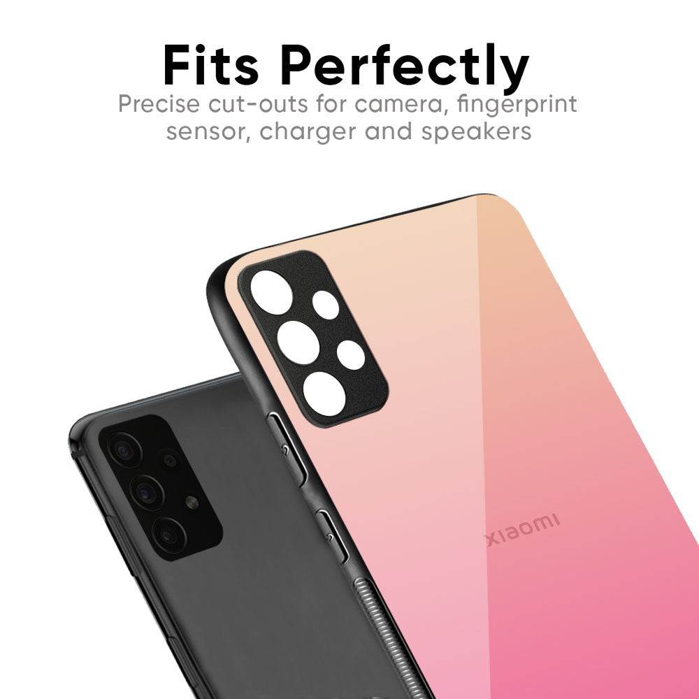 Pastel Pink Gradient Glass Case For Redmi Note 12 5G