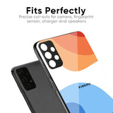 Wavy Color Pattern Glass Case for Redmi Note 9
