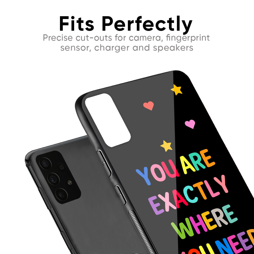 Magical Words Glass Case for Samsung Galaxy F41