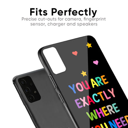 Magical Words Glass Case for Samsung Galaxy F41
