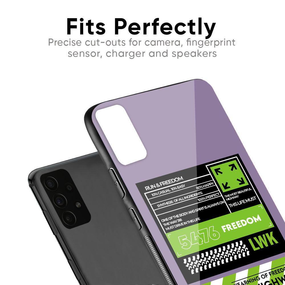 Run & Freedom Glass Case for Samsung Galaxy F41