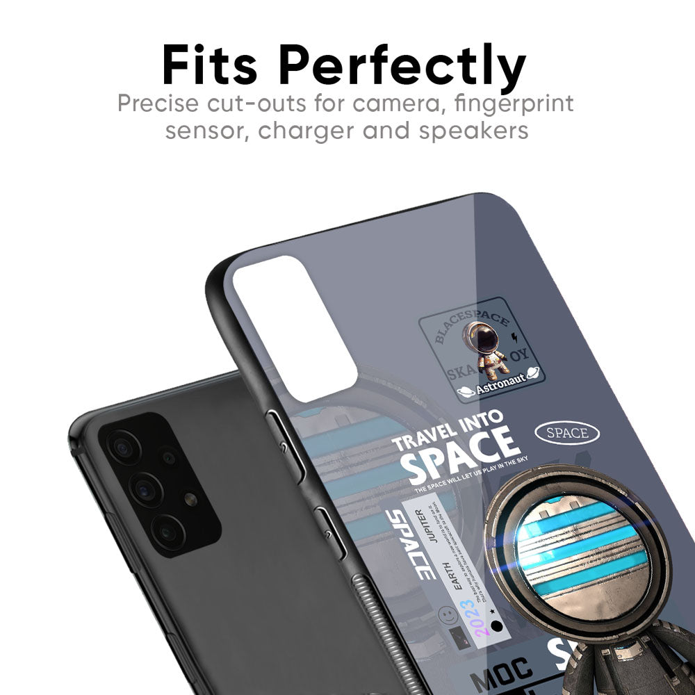 Space Travel Glass Case for Samsung Galaxy F41