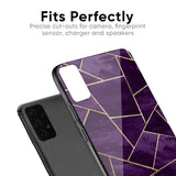 Geometric Purple Glass Case For Xiaomi Redmi Note 8 Pro