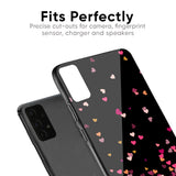Heart Rain Fall Glass Case For OnePlus 7T