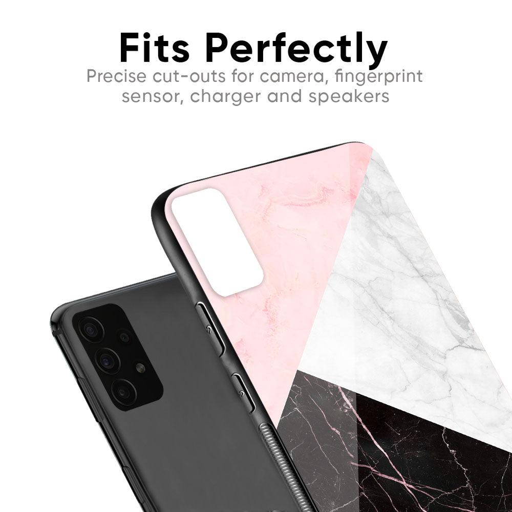 Marble Collage Art Glass Case For Samsung Galaxy F41