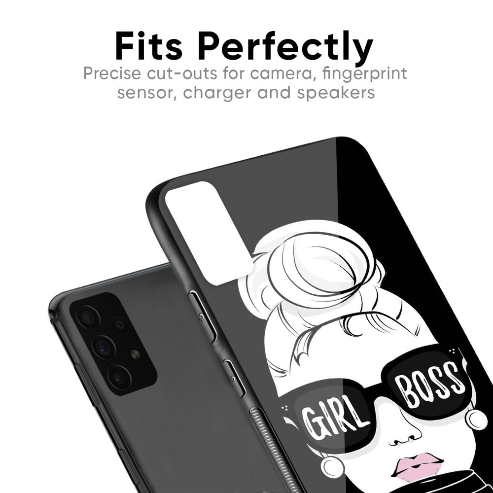 Girl Boss Glass Case For Samsung Galaxy F41