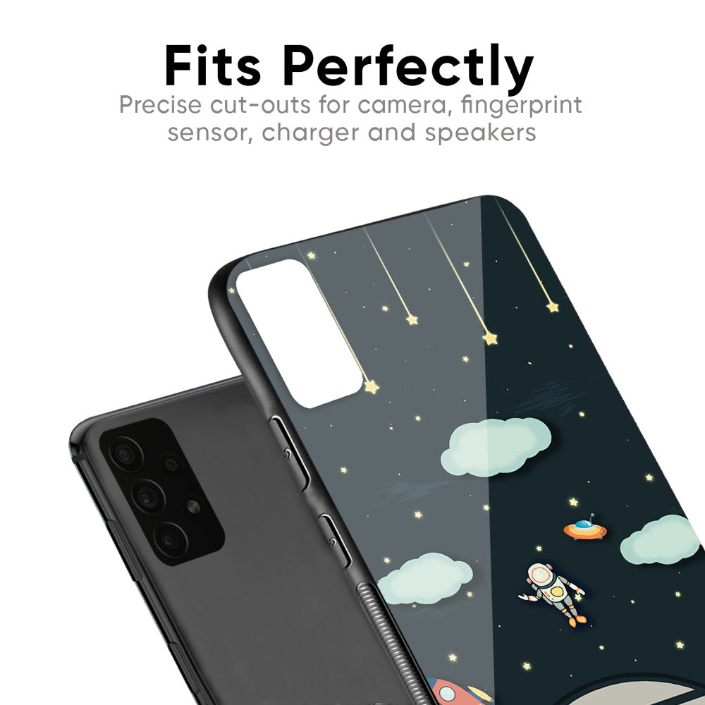 Astronaut Dream Glass Case For Samsung Galaxy F41