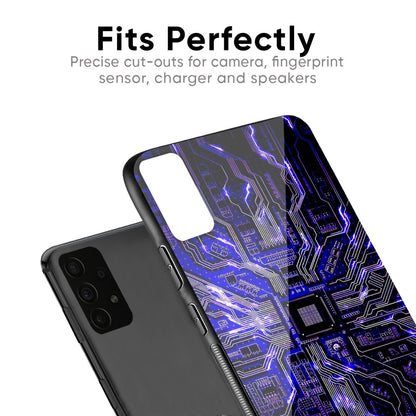Techno Color Pattern Glass Case For Samsung Galaxy F41