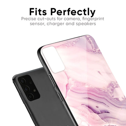 Diamond Pink Gradient Glass Case For Samsung Galaxy F41