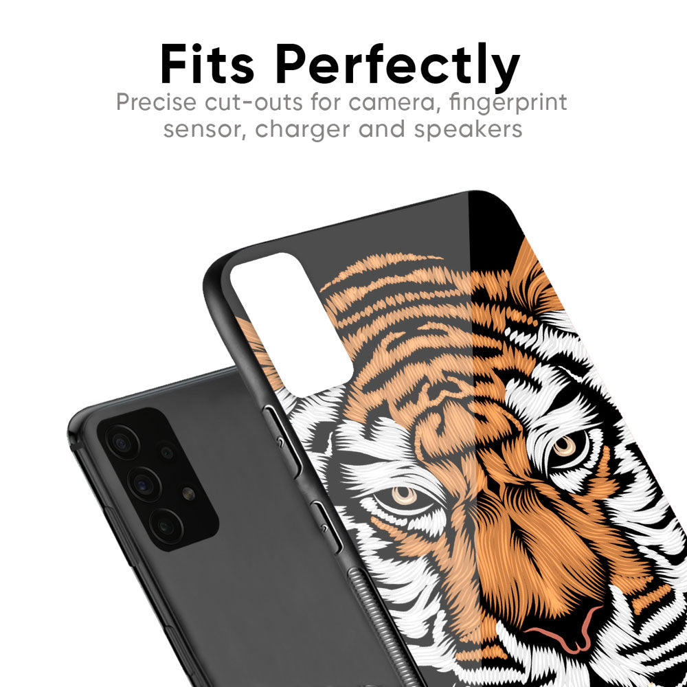 Angry Tiger Glass Case For Samsung Galaxy F41