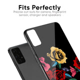 Floral Decorative Glass Case For Xiaomi Redmi Note 8