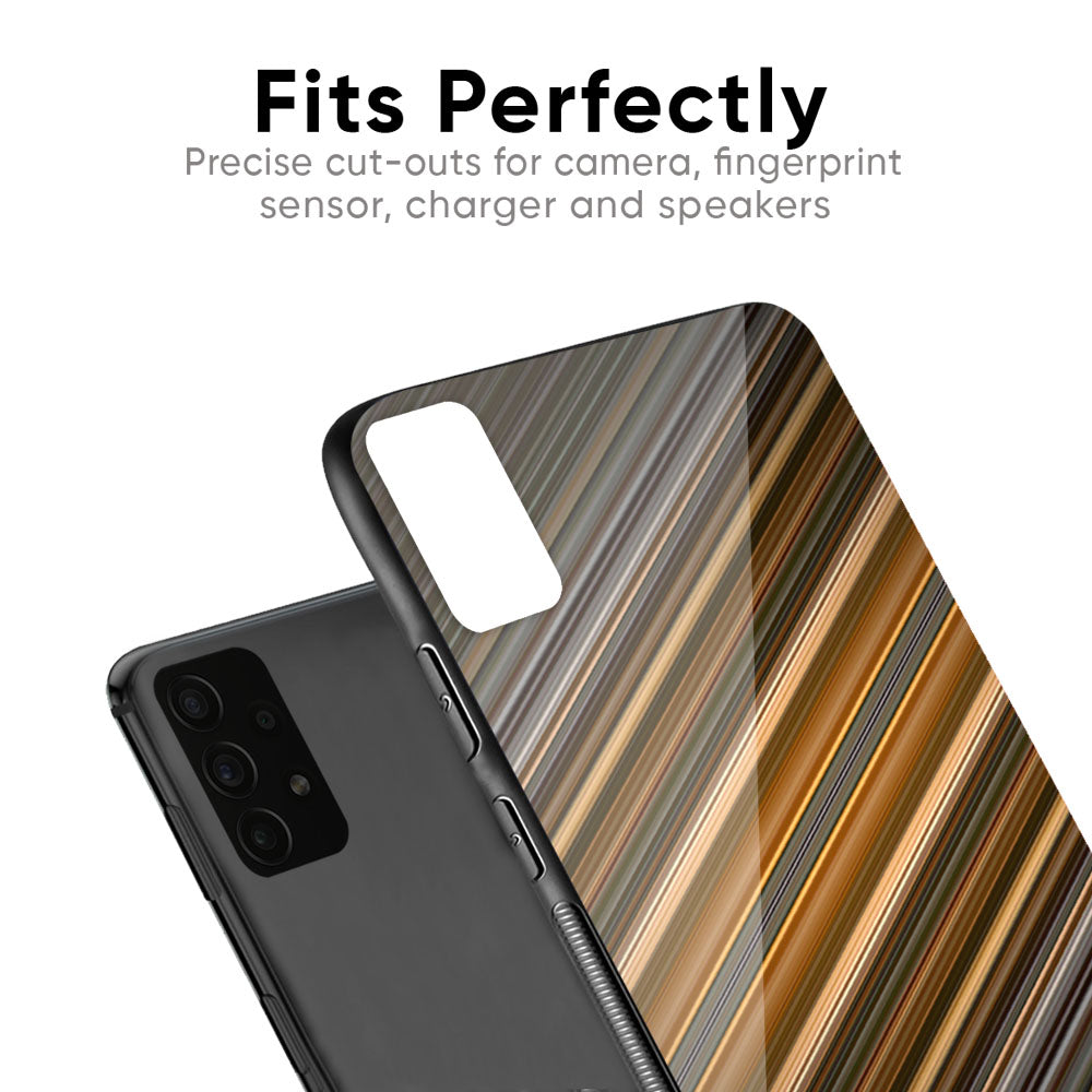 Diagonal Slash Pattern Glass Case for Samsung Galaxy F41