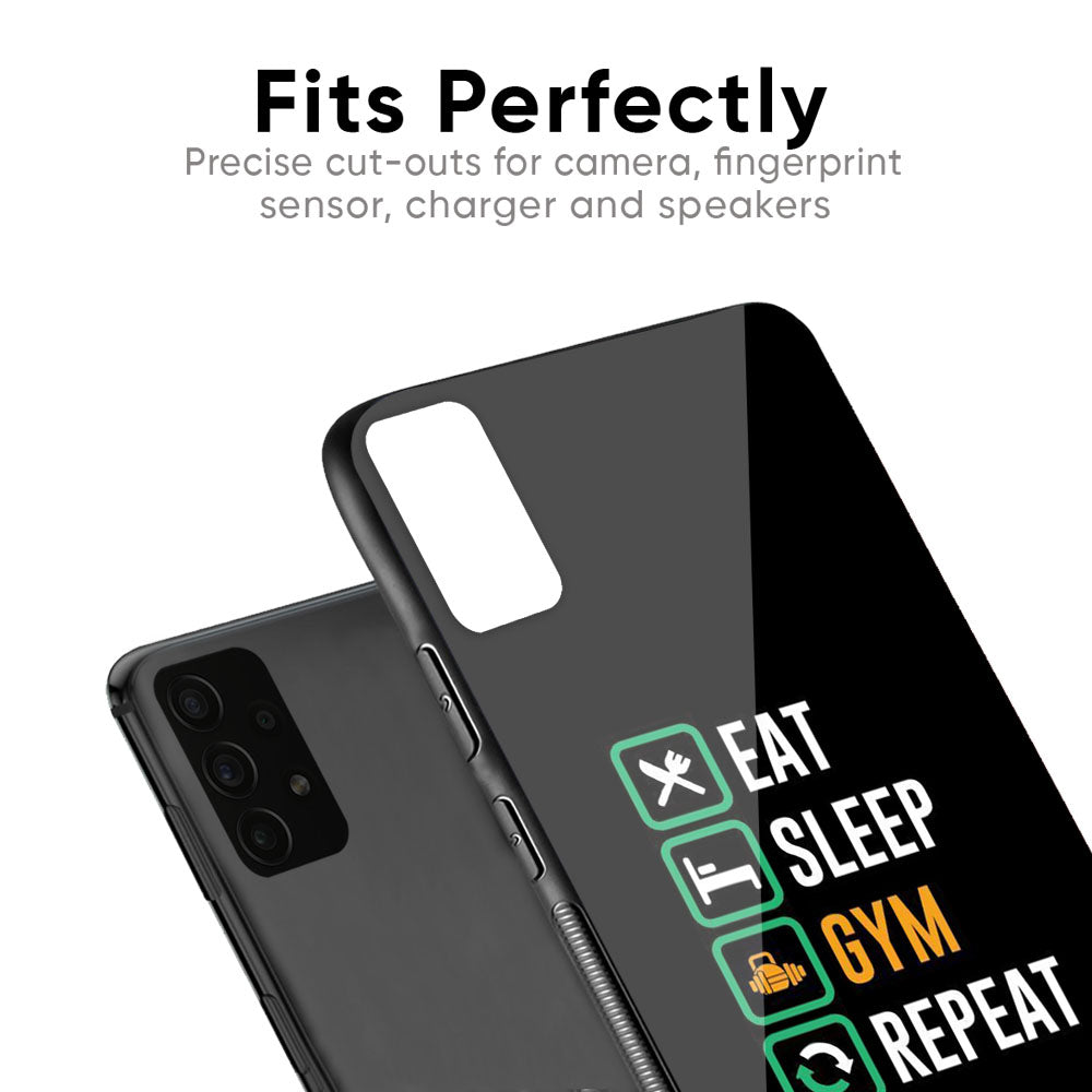 Daily Routine Glass Case for Samsung Galaxy F41