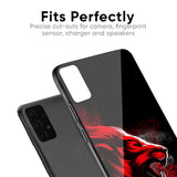 Red Angry Lion Glass Case for Samsung Galaxy A71