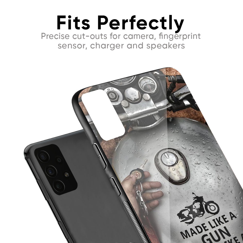 Royal Bike Glass Case for Samsung Galaxy F41
