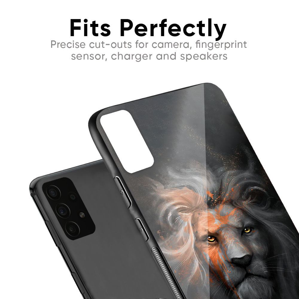 Devil Lion Glass Case for Samsung Galaxy F41