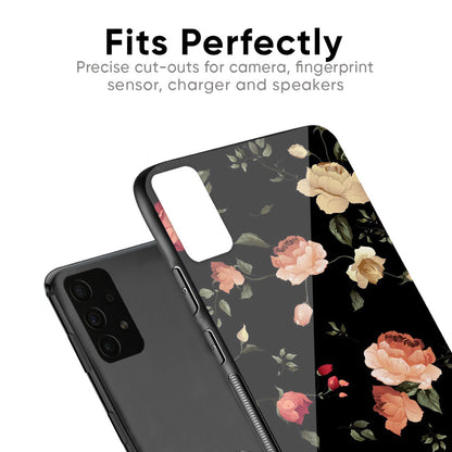 Black Spring Floral Glass Case for Huawei P30 Pro