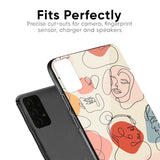 Abstract Faces Glass Case for Vivo V17 Pro