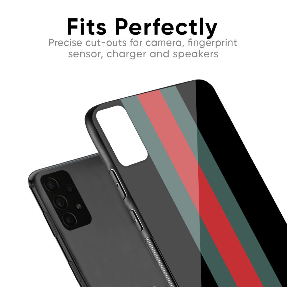Vertical Stripes Glass Case for Samsung Galaxy F41