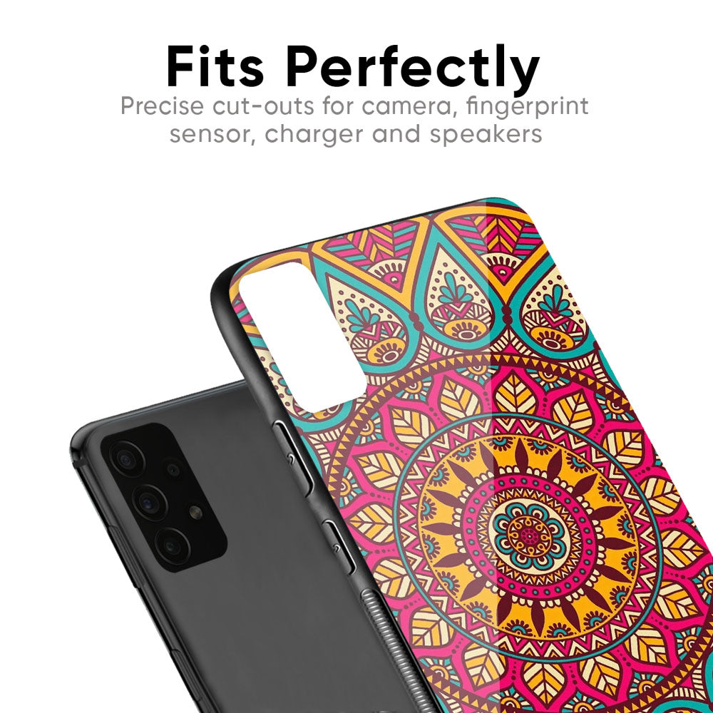 Elegant Mandala Glass Case for Samsung Galaxy F41