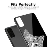 Kitten Mandala Glass Case for Vivo V17