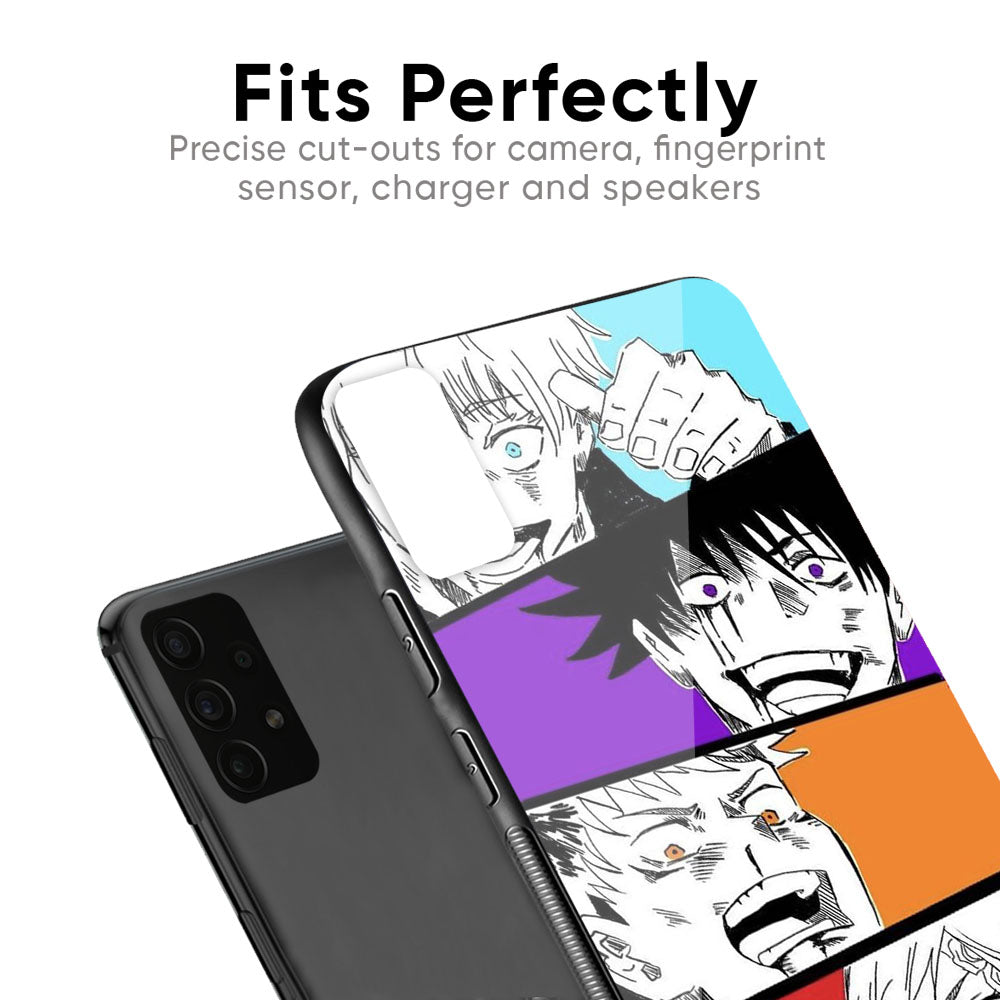 Anime Sketch Glass Case for Samsung Galaxy F41