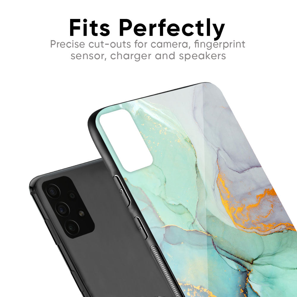 Green Marble Glass case for Samsung Galaxy F41