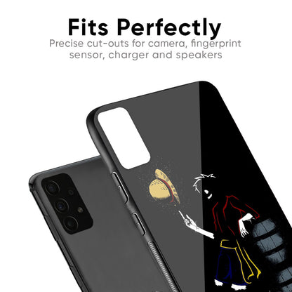 Luffy Line Art Glass Case for Xiaomi Mi A3