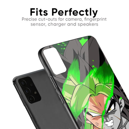 Anime Green Splash Glass Case for Samsung Galaxy F41