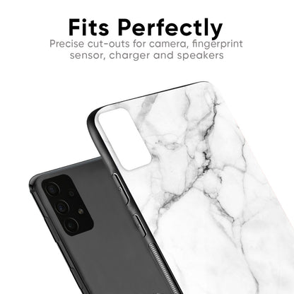 Modern White Marble Glass case for Realme 8 5G