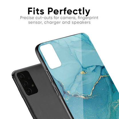 Blue Golden Glitter Glass Case for Huawei P30 Pro