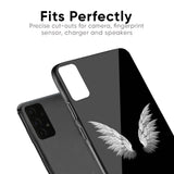 White Angel Wings Glass Case for Samsung Galaxy A50