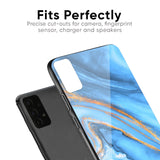 Vibrant Blue Marble Glass Case for Samsung Galaxy A50