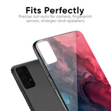 Blue & Red Smoke Glass Case for Samsung Galaxy A50