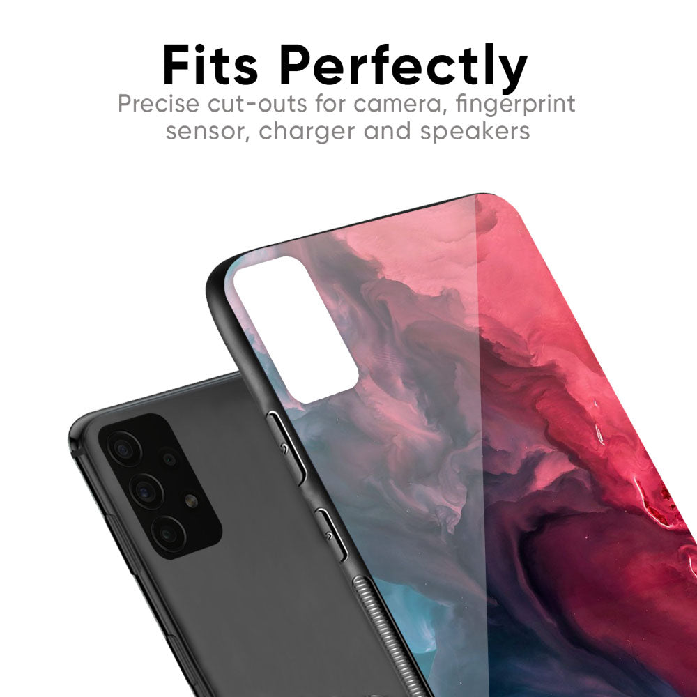 Blue & Red Smoke Glass Case for Huawei P30 Pro