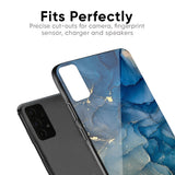 Blue Cool Marble Glass Case for Oppo F11 Pro