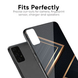 Sleek Golden & Navy Glass Case for Vivo V17