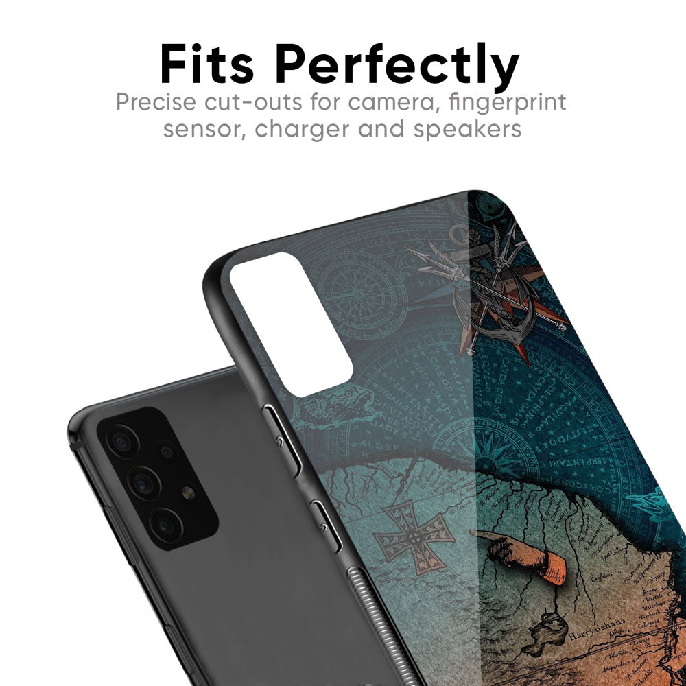 Geographical Map Glass Case for Samsung Galaxy F41