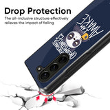Struggling Panda Glass Case for Samsung Galaxy Z Fold5 5G