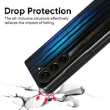 Grey & Blue Wooden Texture Glass Case for Samsung Galaxy Z Fold5 5G
