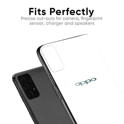 Arctic White Glass Case for Oppo A58 5G