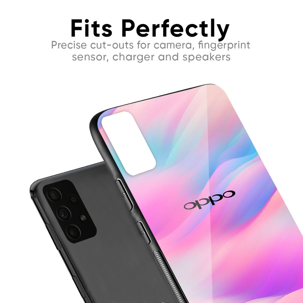 Colorful Waves Glass case for Oppo A78 5G