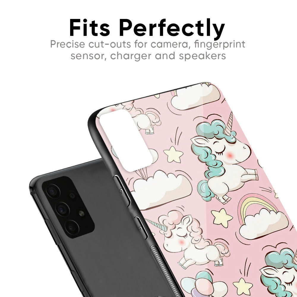 Balloon Unicorn Glass case for Poco X5 Pro 5G