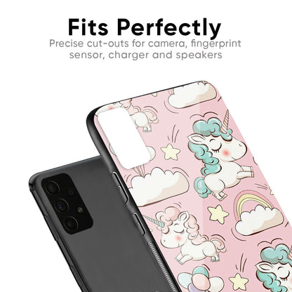 Balloon Unicorn Glass case for Realme C55
