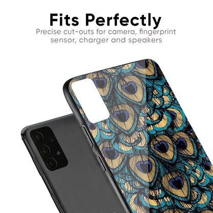 Peacock Feathers Glass case for Redmi Note 12 5G