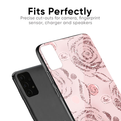 Shimmer Roses Glass case for Redmi Note 12 5G