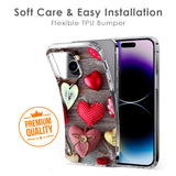 Valentine Hearts Soft Cover for iPhone X