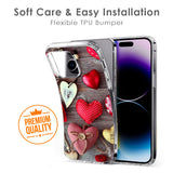 Valentine Hearts Soft Cover for iPhone 8